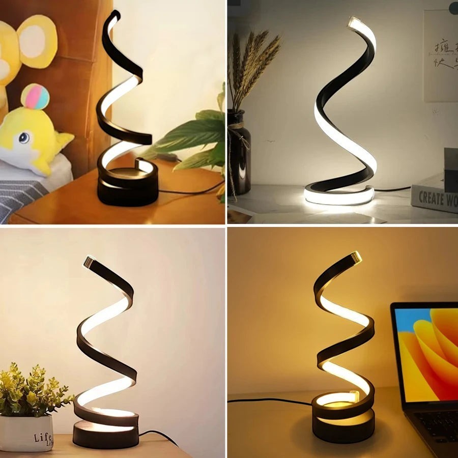 Clairly Bedside Lamp | Modern Spiral Design