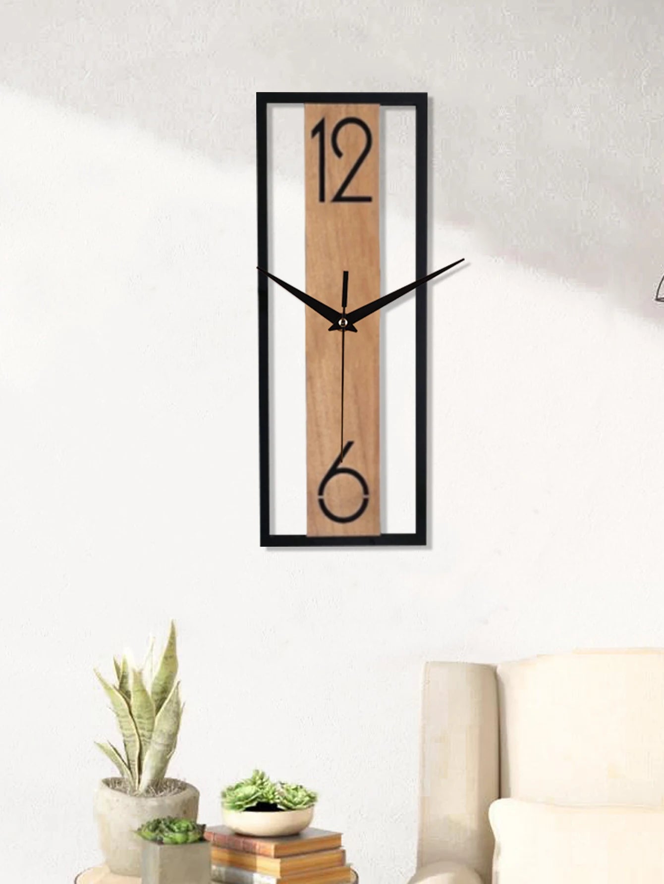 Wall Clock | Slim Wood Panel Design