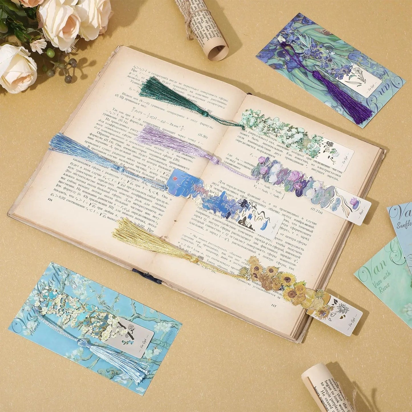Bookmark | Floral Design with Tassel