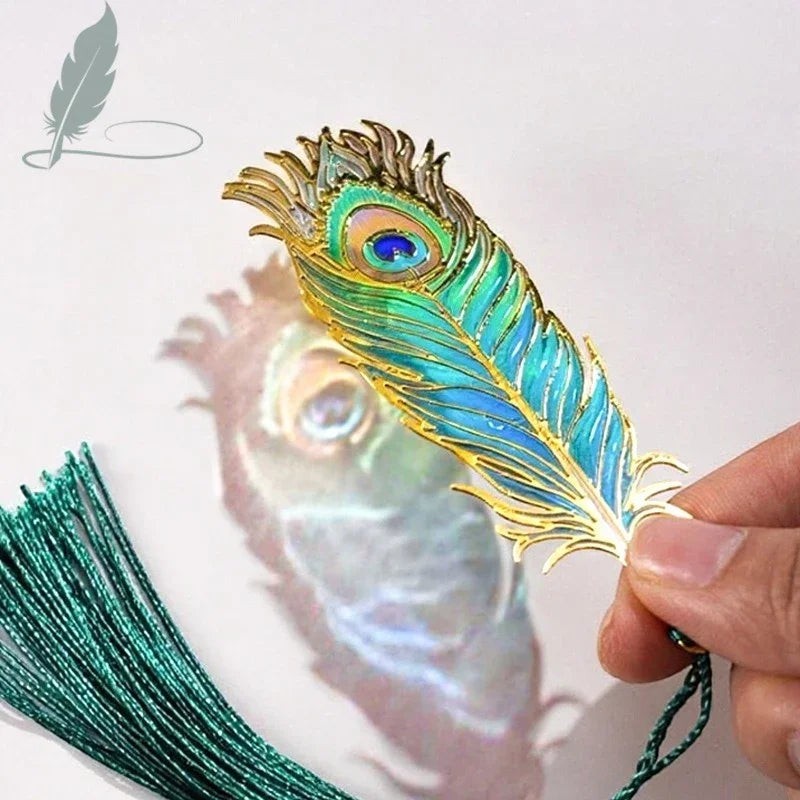 Bookmark | Peacock Feather Shape Design