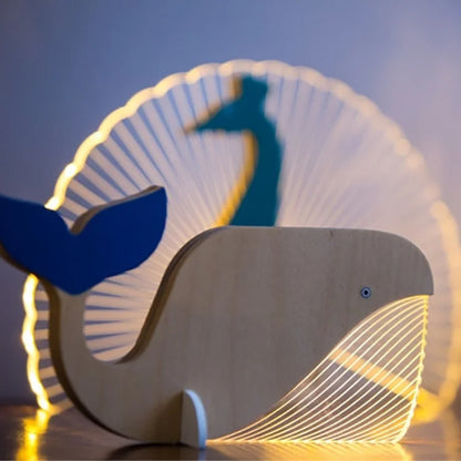 Table Lamp | LED Silhouette Animal Design