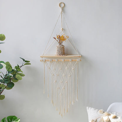 Wall Shelf | Hanging Boho Wood Shelf