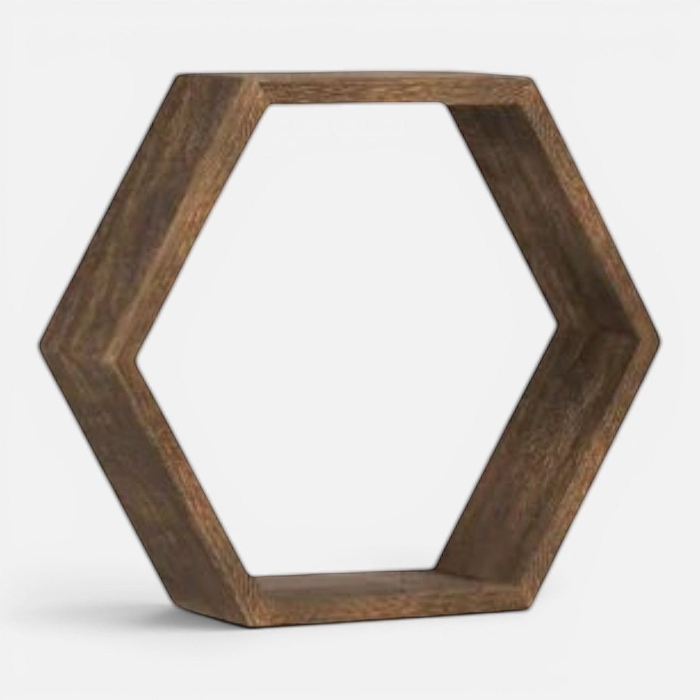 Wall Shelf | Hexagon Floating Wood Shelves
