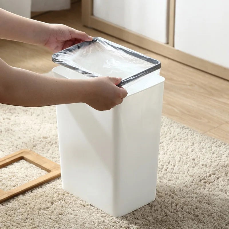 Trash Can | Japanese Style White Bin