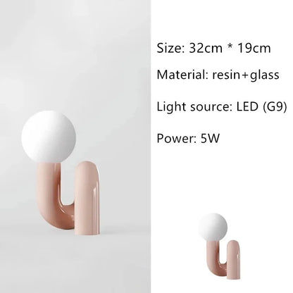 Table Lamp | Curved Tube Sculpture Design