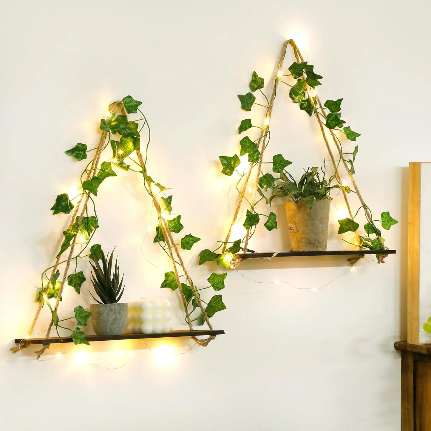 Wall Shelf | Hanging Boho Wood Shelf