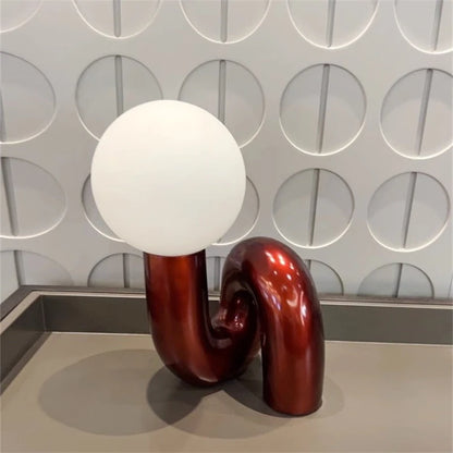 Table Lamp | Curved Tube Sculpture Design