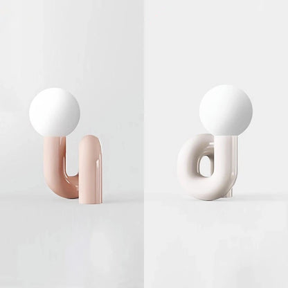Table Lamp | Curved Tube Sculpture Design
