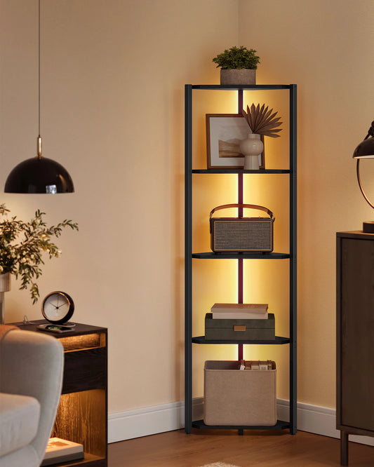 Shelf | Tall Corner Shelf with Steel Frame