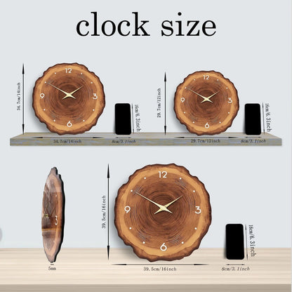 Wall Clock | Natural Wood Grain Design