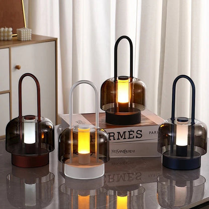Table Lamp | Vintage Glass Dome Light