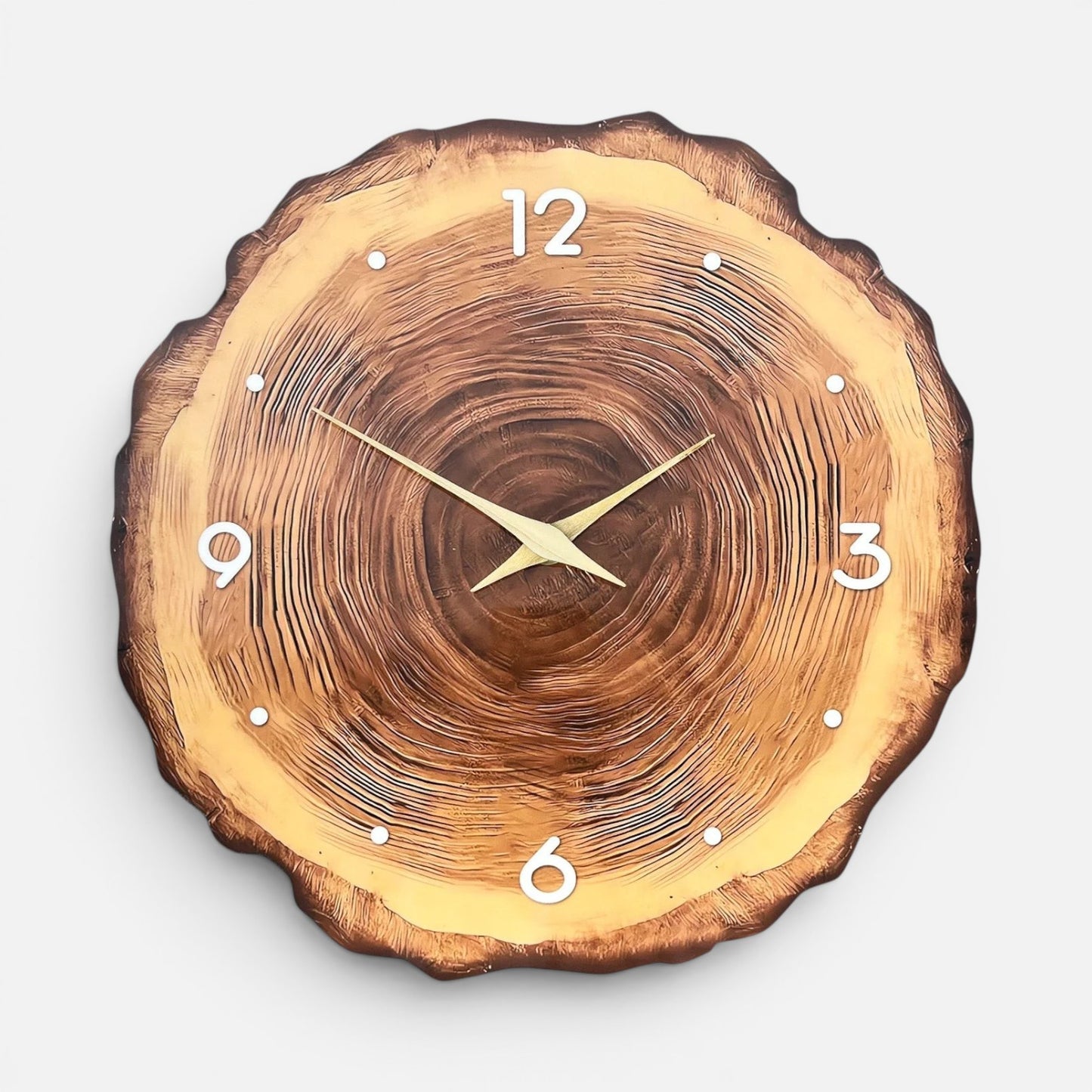 Wall Clock | Natural Wood Grain Design