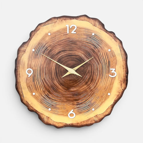 Wall Clock | Natural Wood Grain Design
