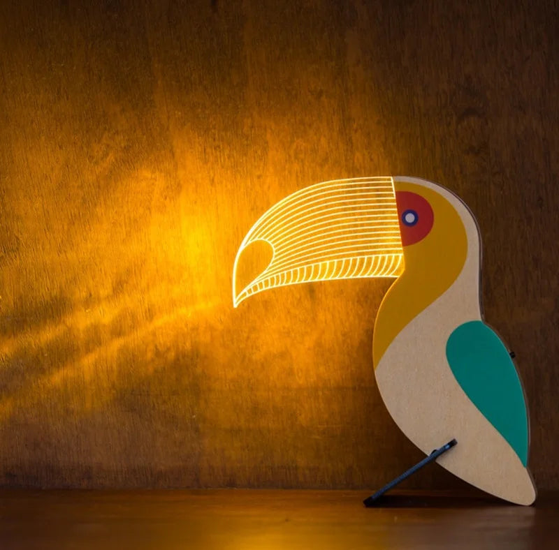 Table Lamp | LED Silhouette Animal Design