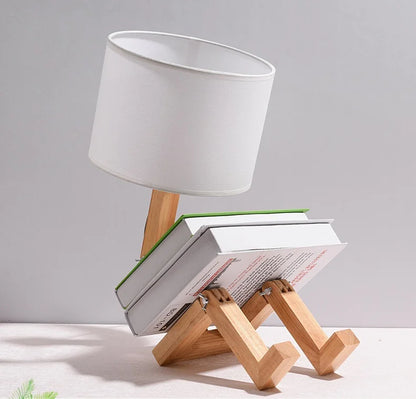 Table Lamp | Wooden Robot Leg Design