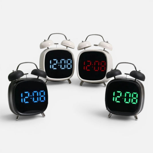 Clock | Retro Double Bell LED Design