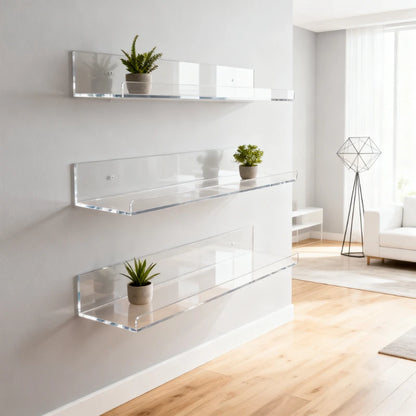 Wall Shelf | Minimalist Clear Acrylic Ledge