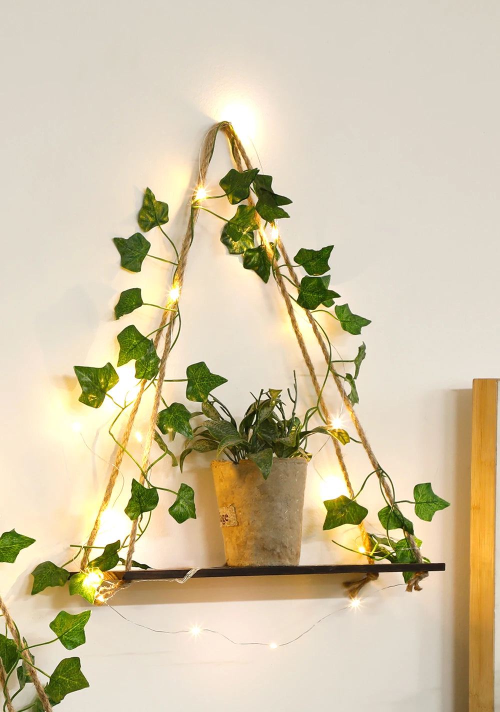 Wall Shelf | Hanging Boho Wood Shelf