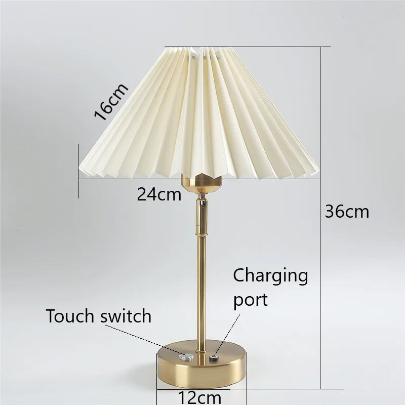 Table Lamps | Pleated Fabric Shade Design