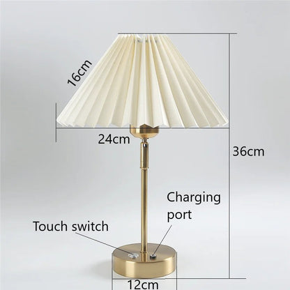 Table Lamps | Pleated Fabric Shade Design