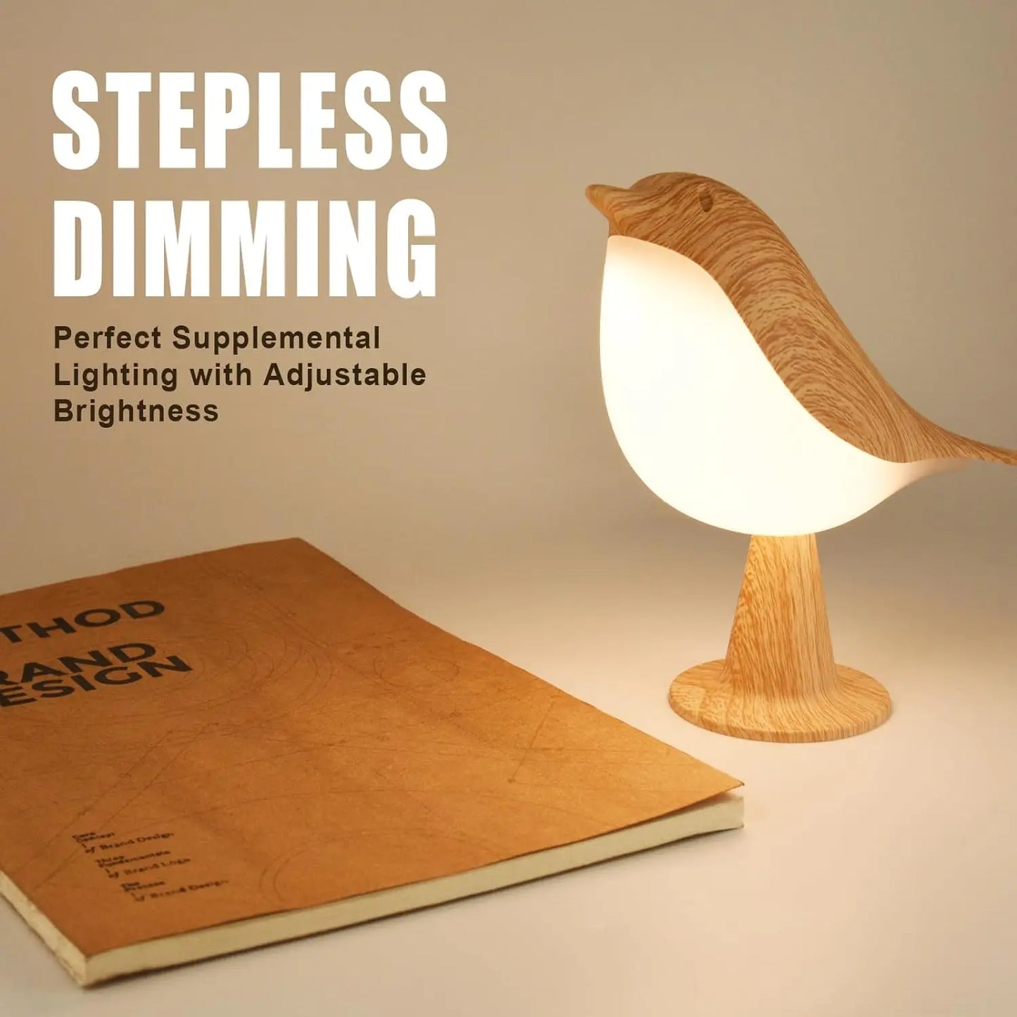 Bedside Lamp | Wooden Bird Design