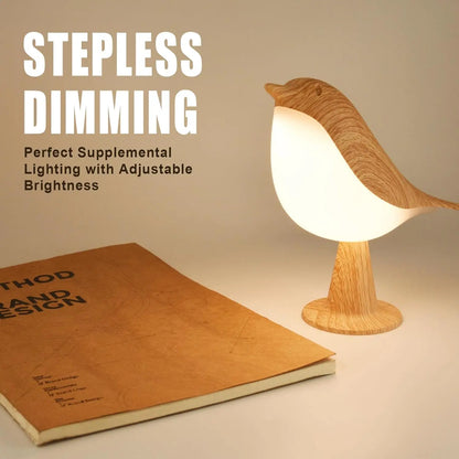 Bedside Lamp | Wooden Bird Design