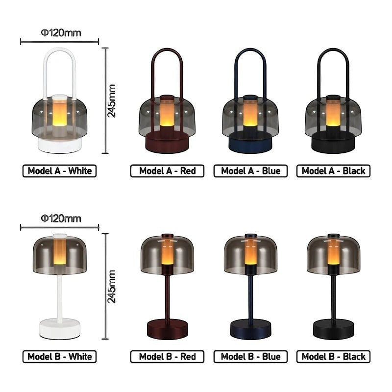 Table Lamp | Vintage Glass Dome Light