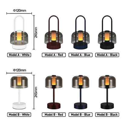 Table Lamp | Vintage Glass Dome Light