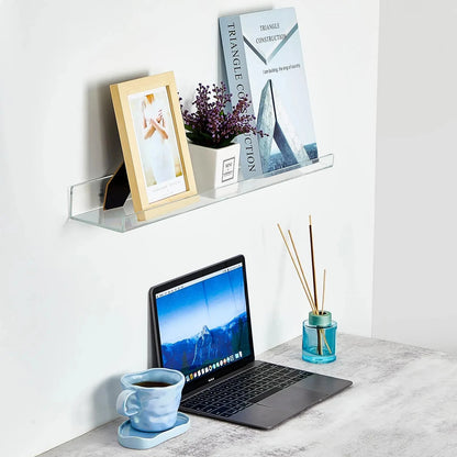 Wall Shelf | Minimalist Clear Acrylic Ledge