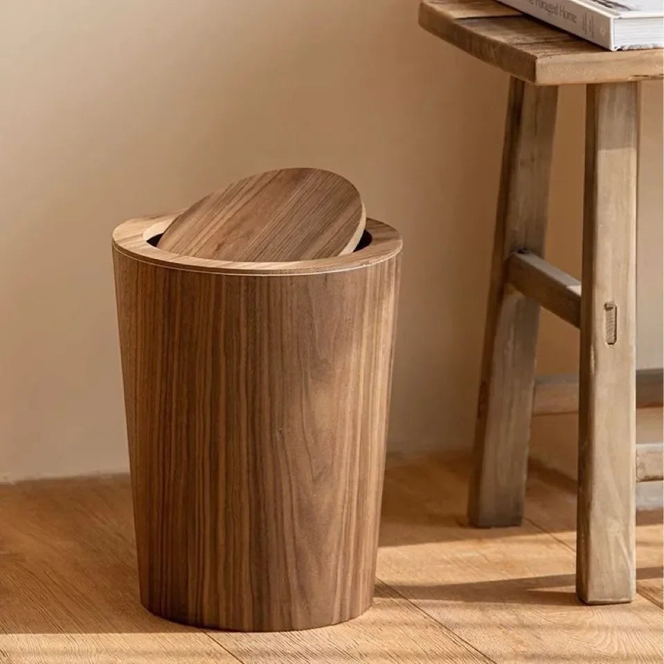 Trash Can | Swing Lid Wood Design