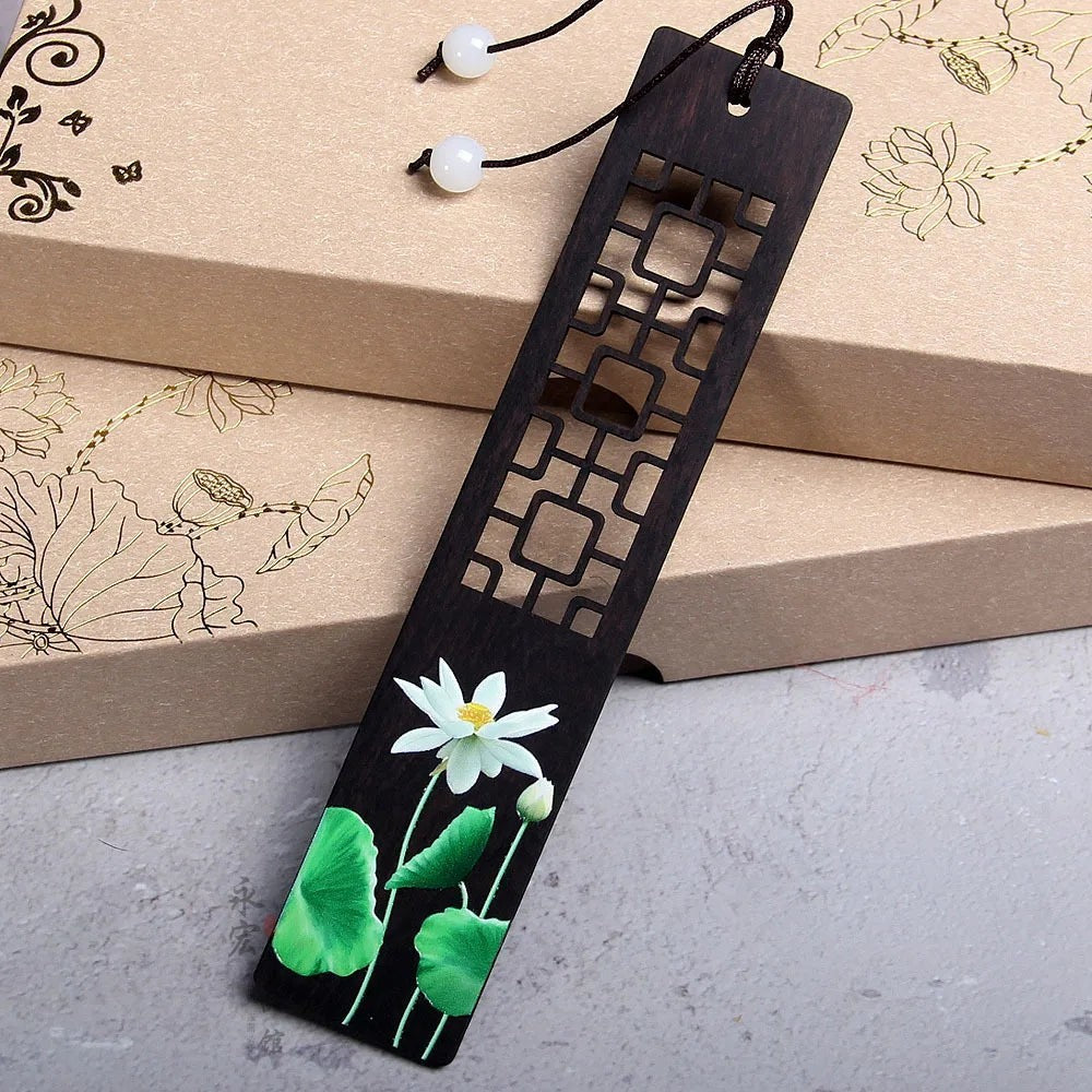 Bookmark | Carved Wood Bird and Flower Design