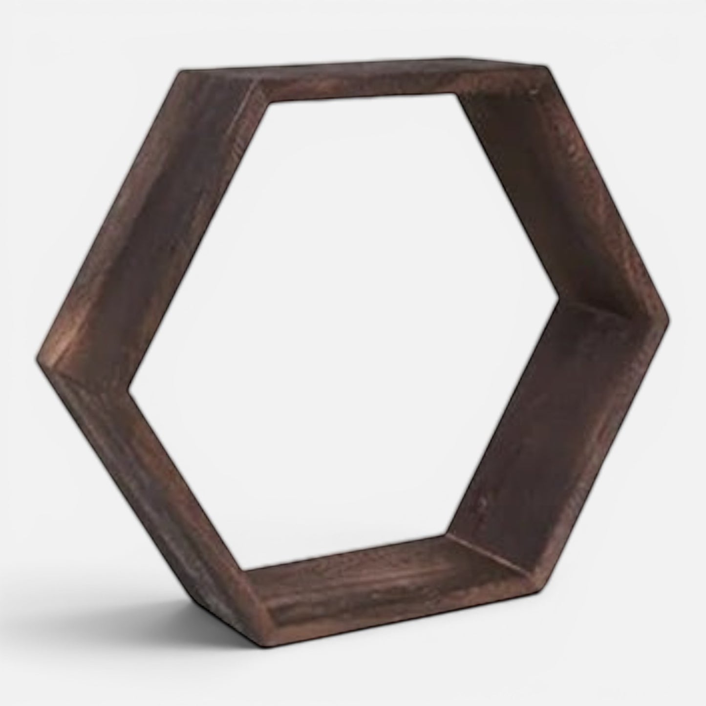 Wall Shelf | Hexagon Floating Wood Shelves
