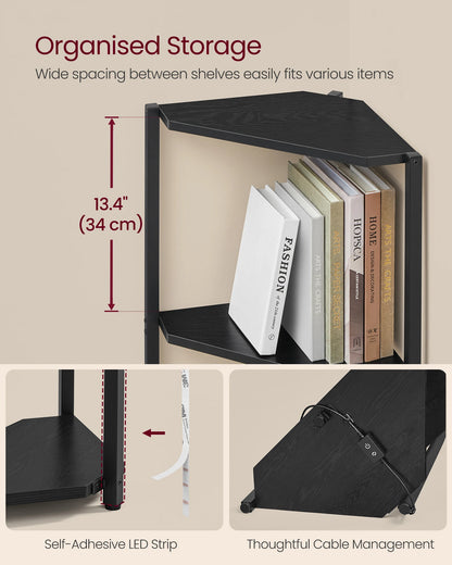 Shelf | Tall Corner Shelf with Steel Frame