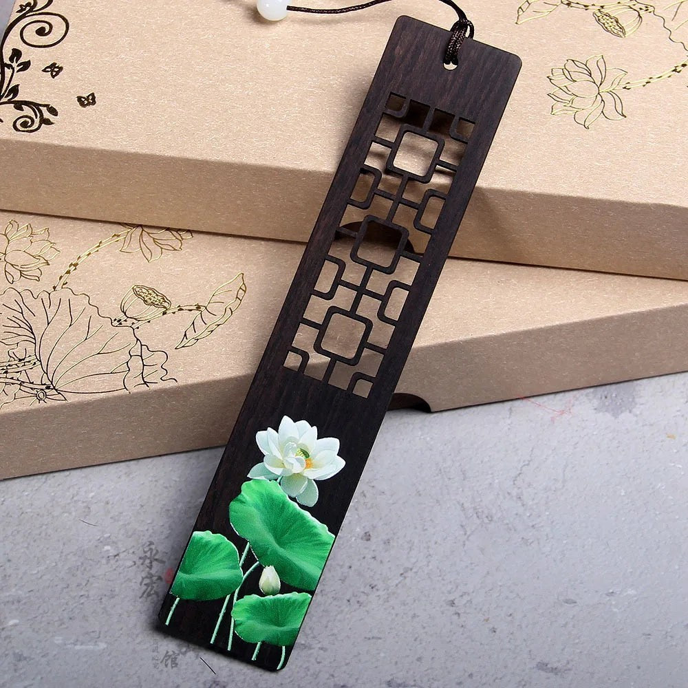 Bookmark | Carved Wood Bird and Flower Design
