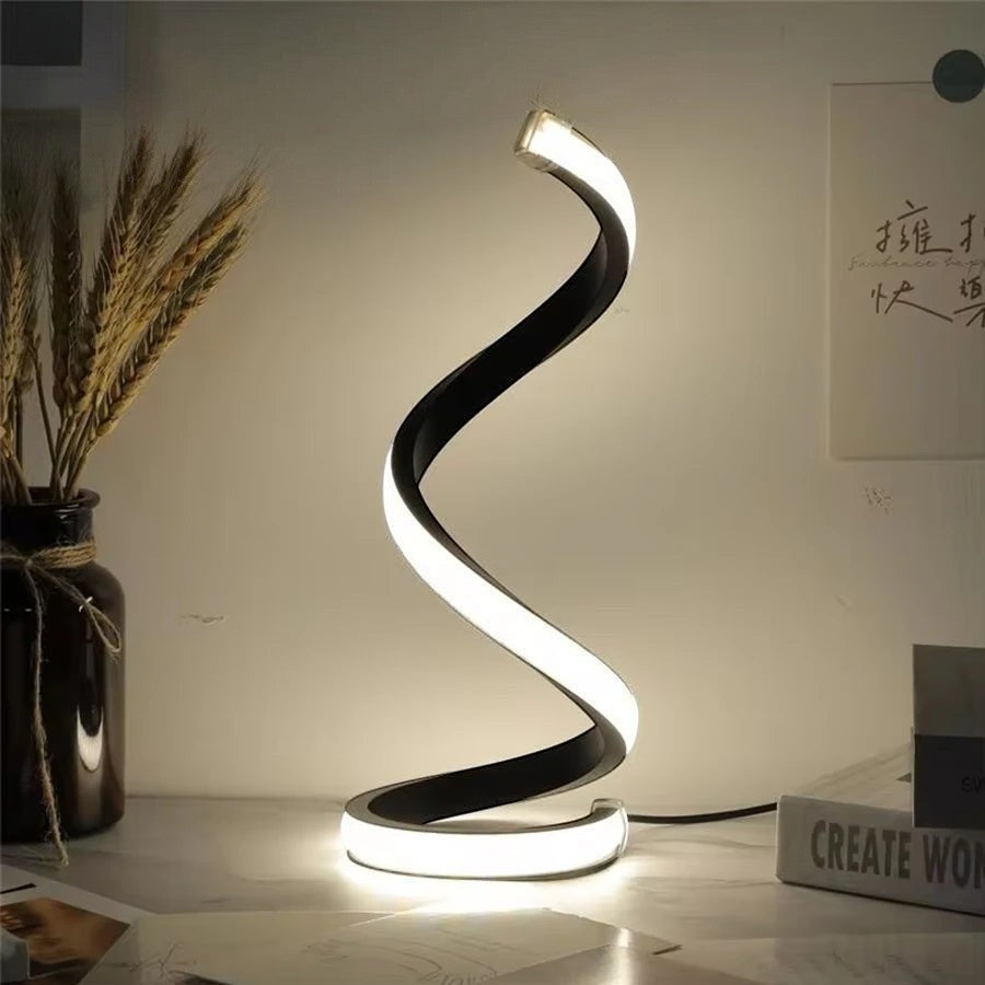 Clairly Bedside Lamp | Modern Spiral Design