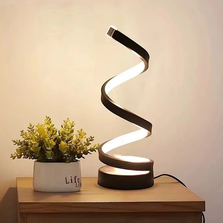 Clairly Bedside Lamp | Modern Spiral Design