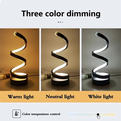 Clairly Bedside Lamp | Modern Spiral Design