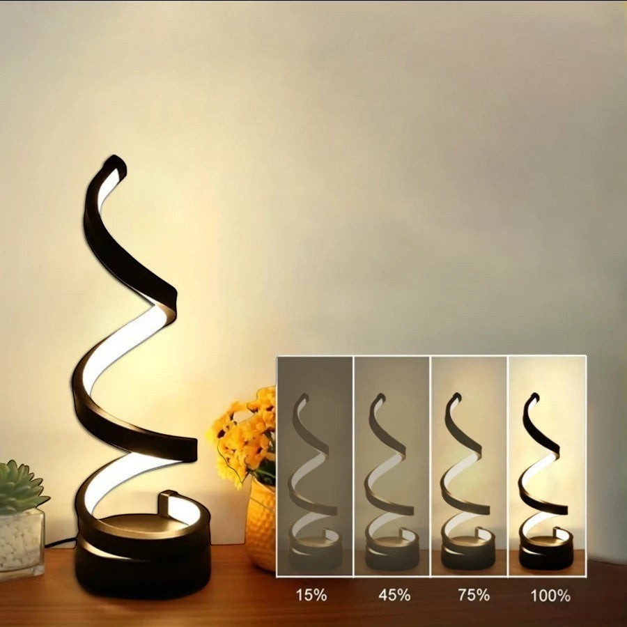 Clairly Bedside Lamp | Modern Spiral Design