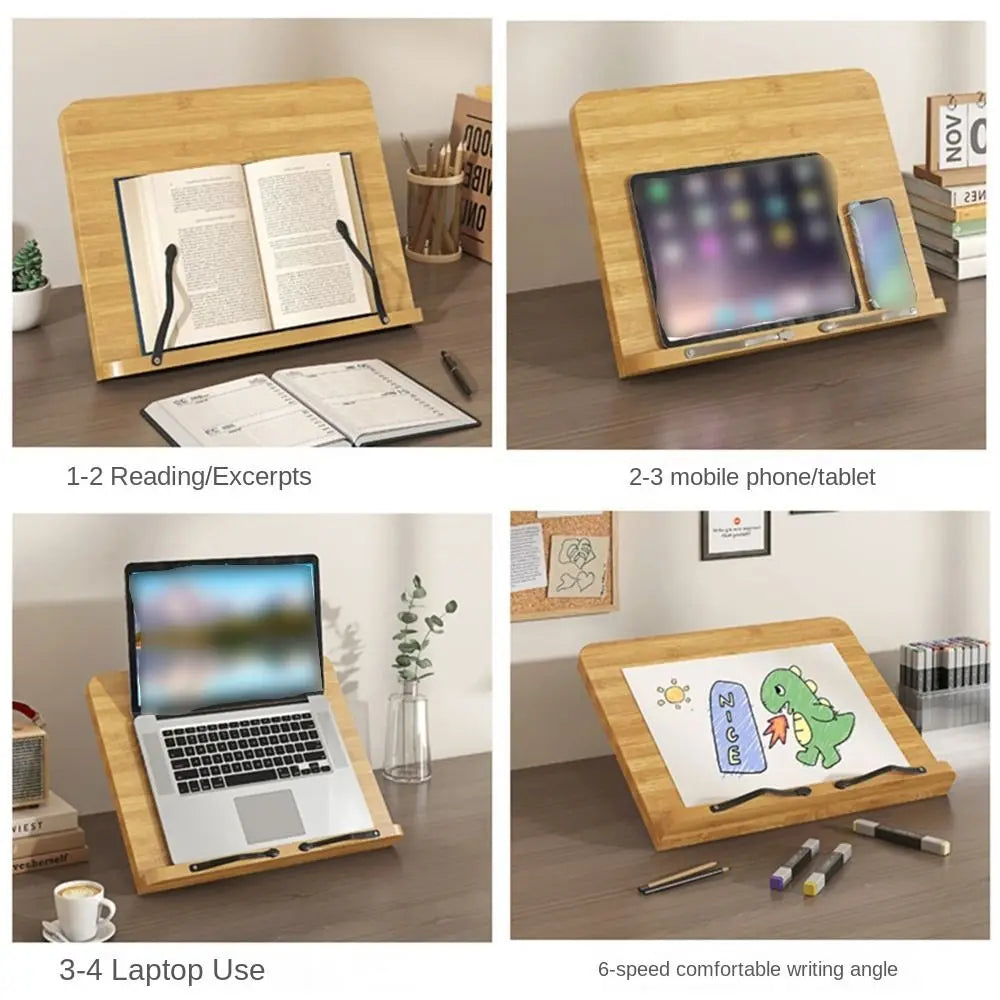 Clairly Book Stand | Bamboo Foldable Desk Design