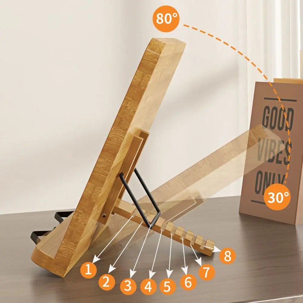 Clairly Book Stand | Bamboo Foldable Desk Design