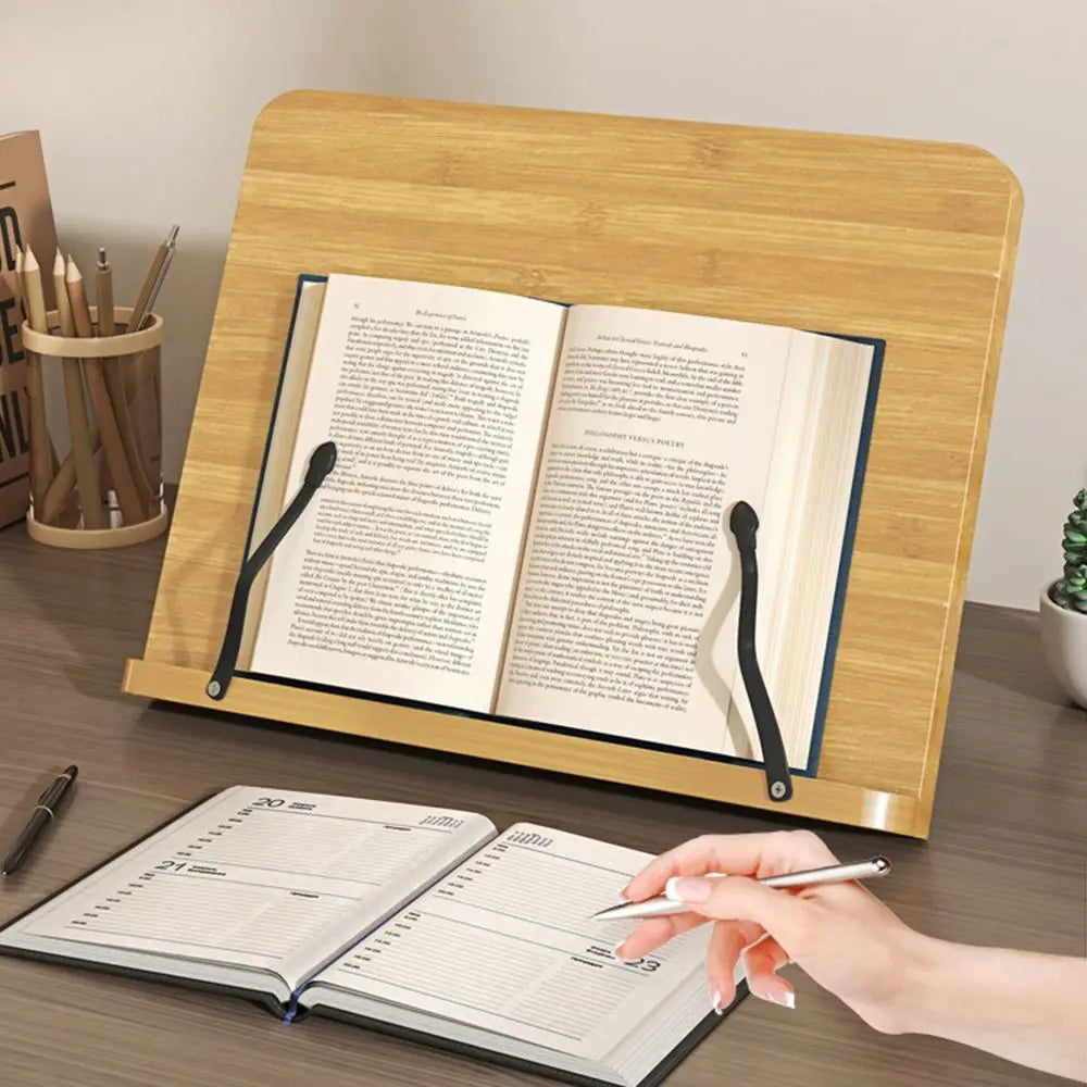 Clairly Book Stand | Bamboo Foldable Desk Design
