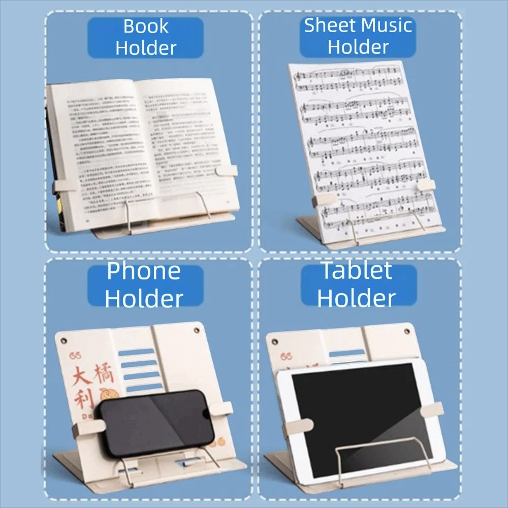 Clairly Book Stand | Foldable Metal Desk Stand