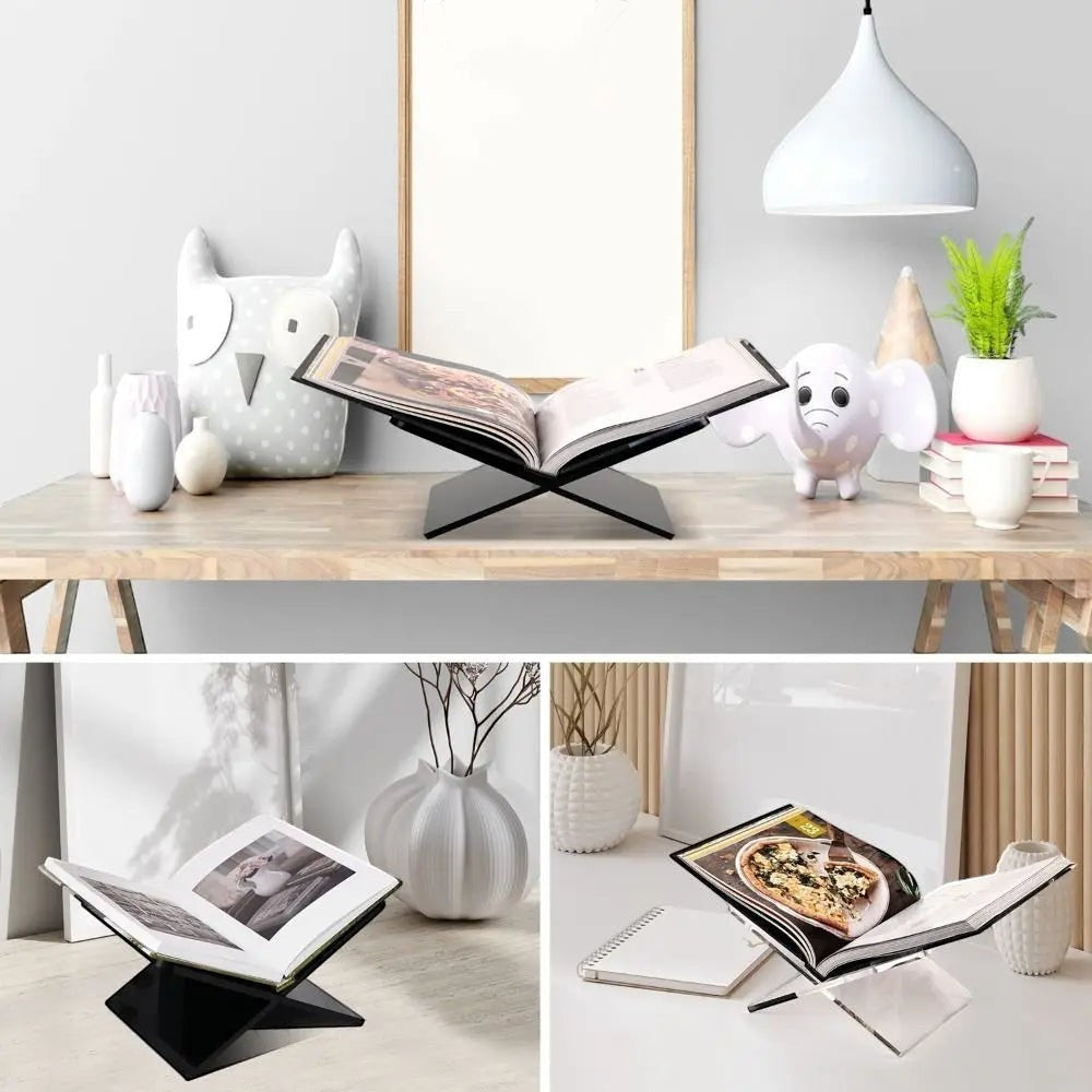 Clairly Book Stand | Minimalist X-Shape Design