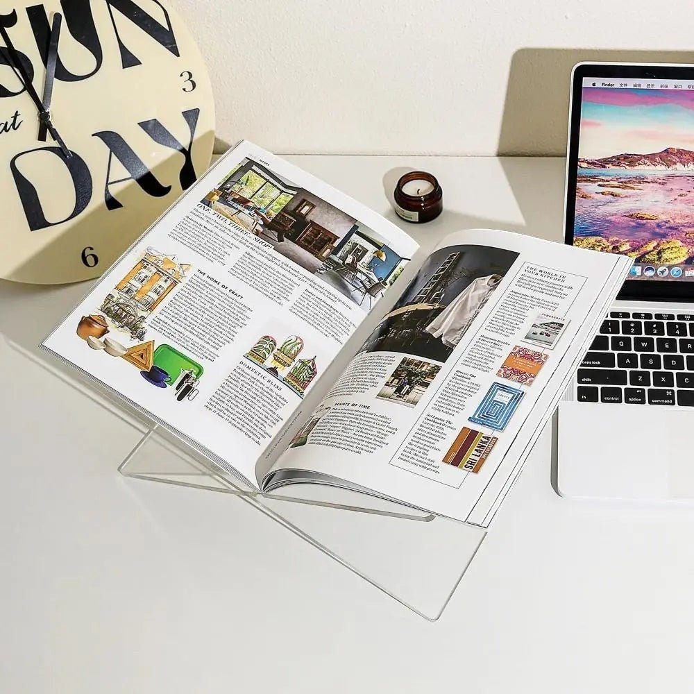 Clairly Book Stand | Minimalist X-Shape Design