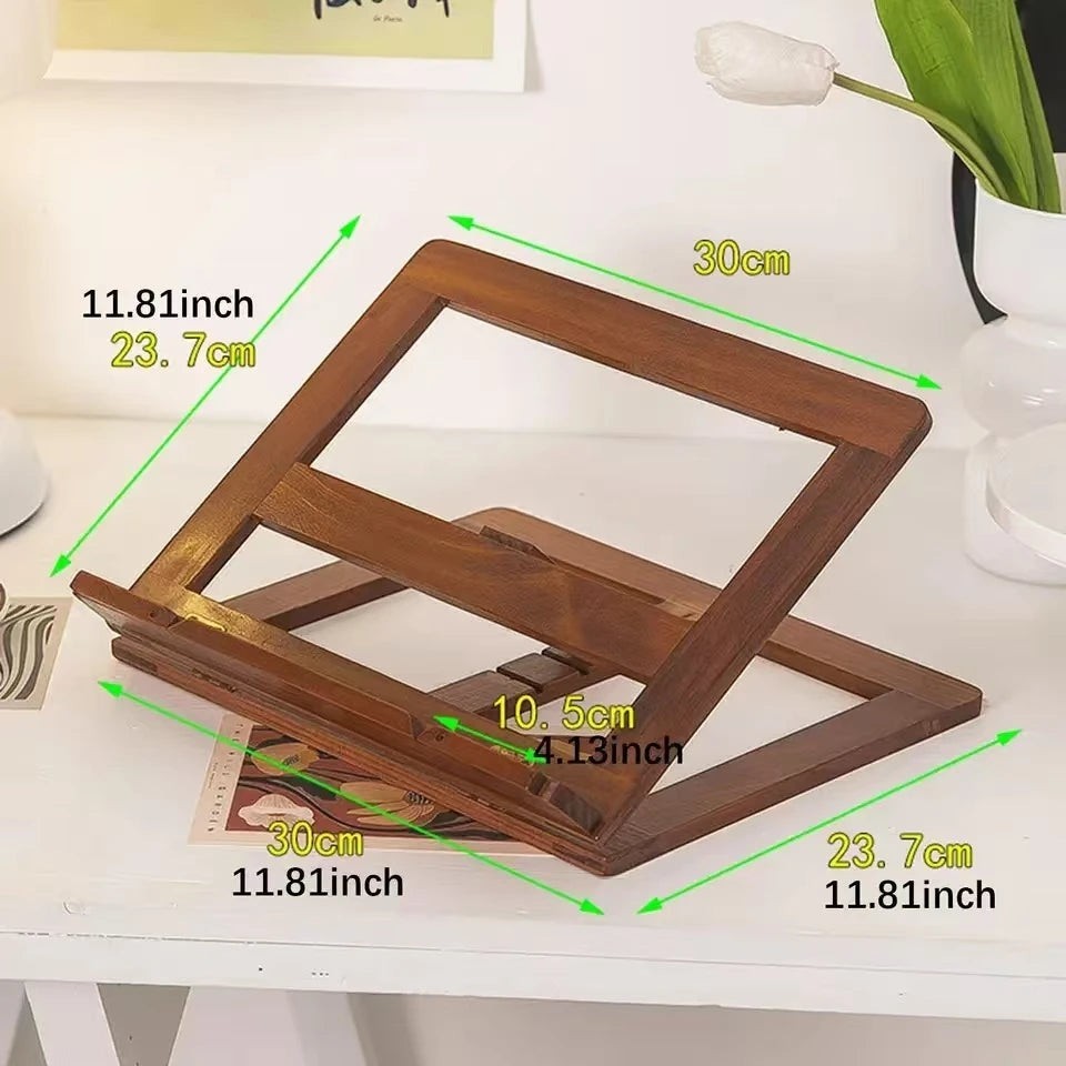 Clairly Book Stand | Solid Wood Tilted Design