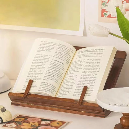 Clairly Book Stand | Solid Wood Tilted Design