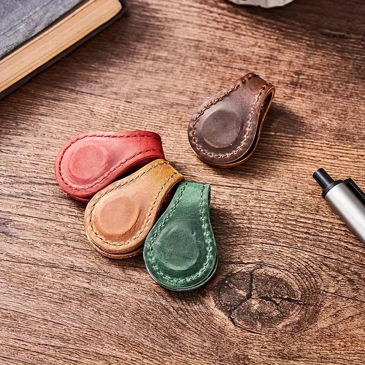 Clairly Bookmark | Leather Magnetic Corner Design