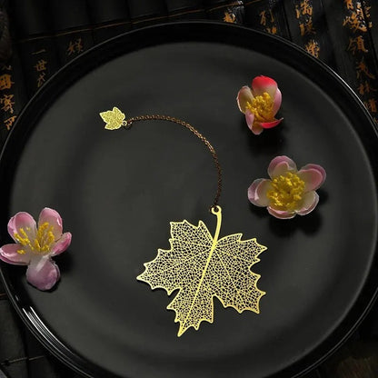 Clairly Bookmark | Vintage Metal Leaf Design