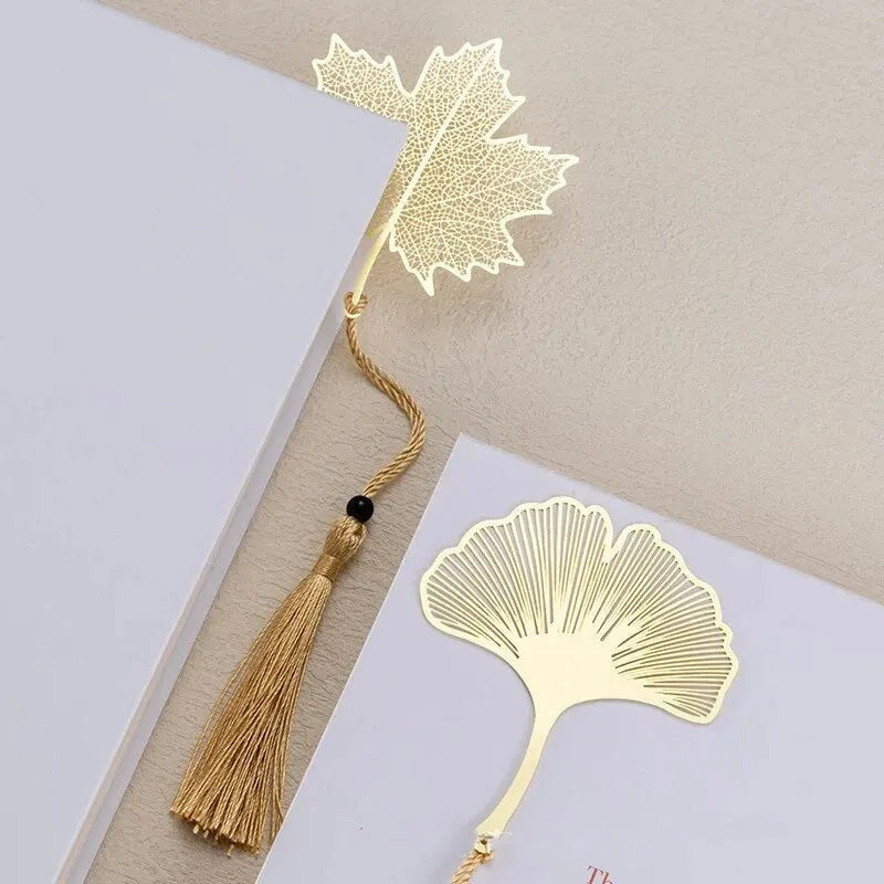 Clairly Bookmark | Vintage Metal Leaf Design