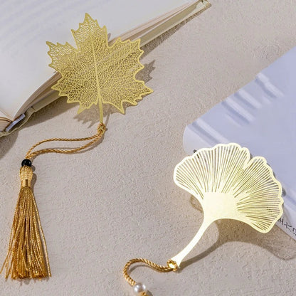 Clairly Bookmark | Vintage Metal Leaf Design